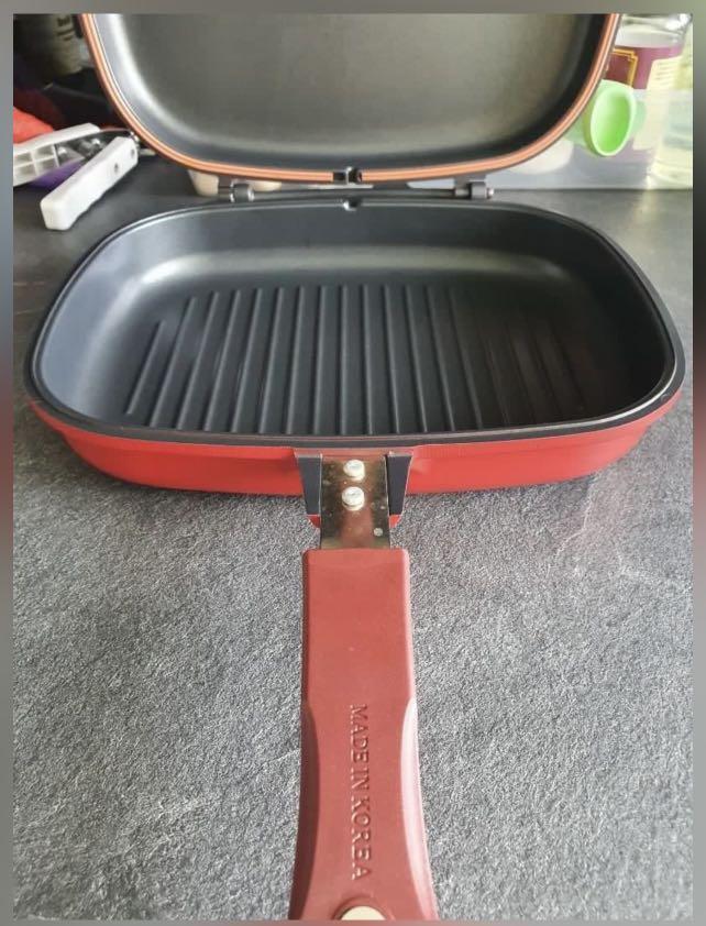 Happycall Double Pan jumbo grilled, TV & Home Appliances, Kitchen