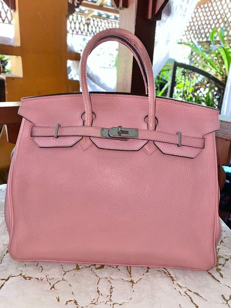 Hermès - Authenticated Birkin 35 Handbag - Leather Pink Plain for Women, Good Condition
