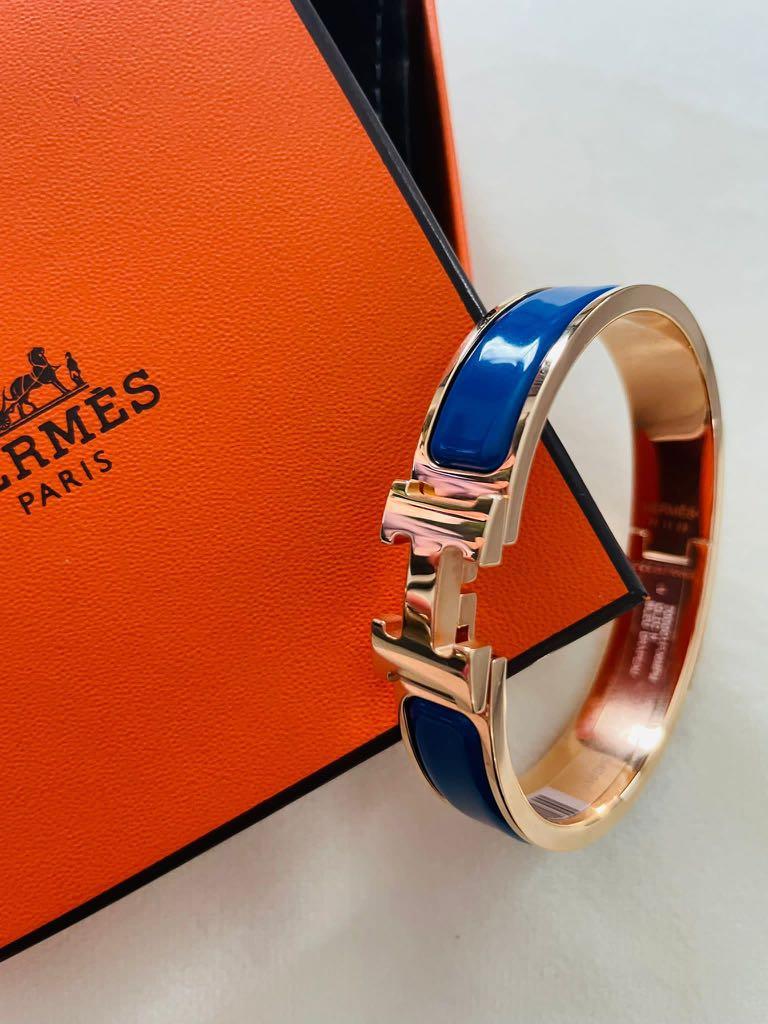 BNIB Hermes Clic H Bracelet Ultramarine in size GM, Women's Fashion,  Jewelry & Organisers, Bracelets on Carousell