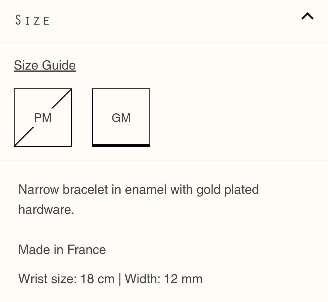 hermes clic h bracelet size guide