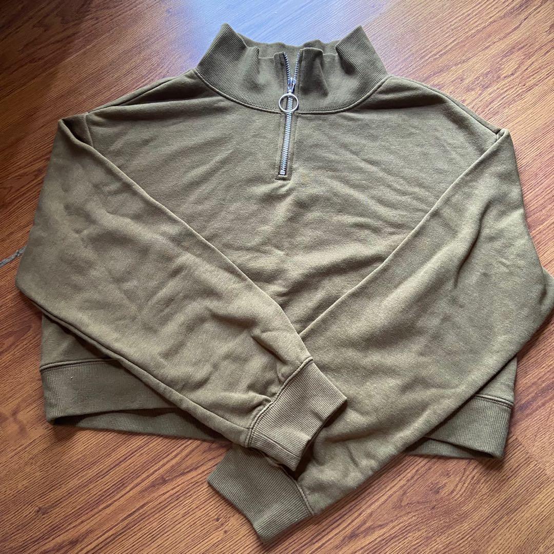 Hoodie h&m online hijau army