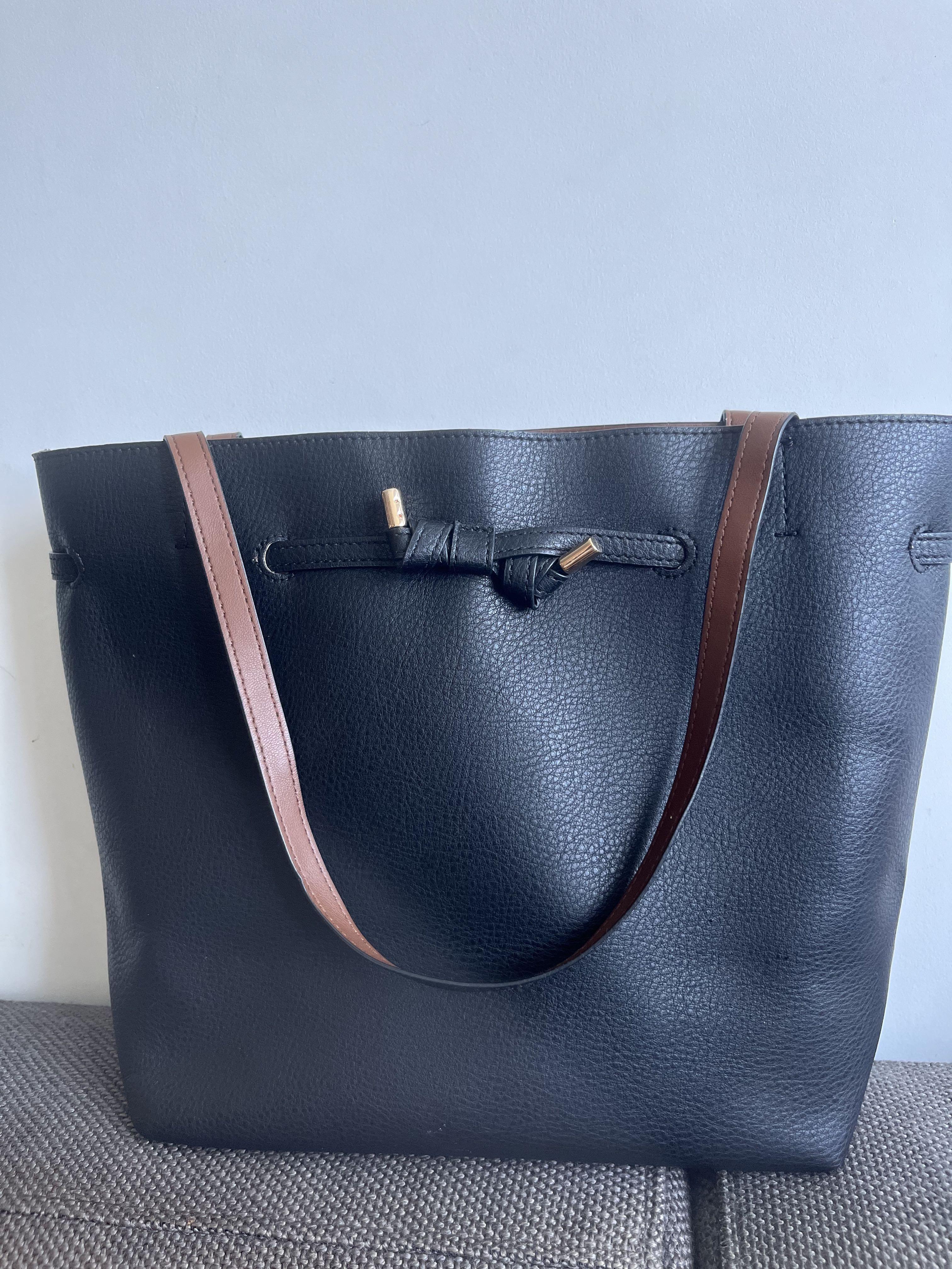 H&M leather Tote Bag, Women's Fashion, Bags & Wallets on Carousell