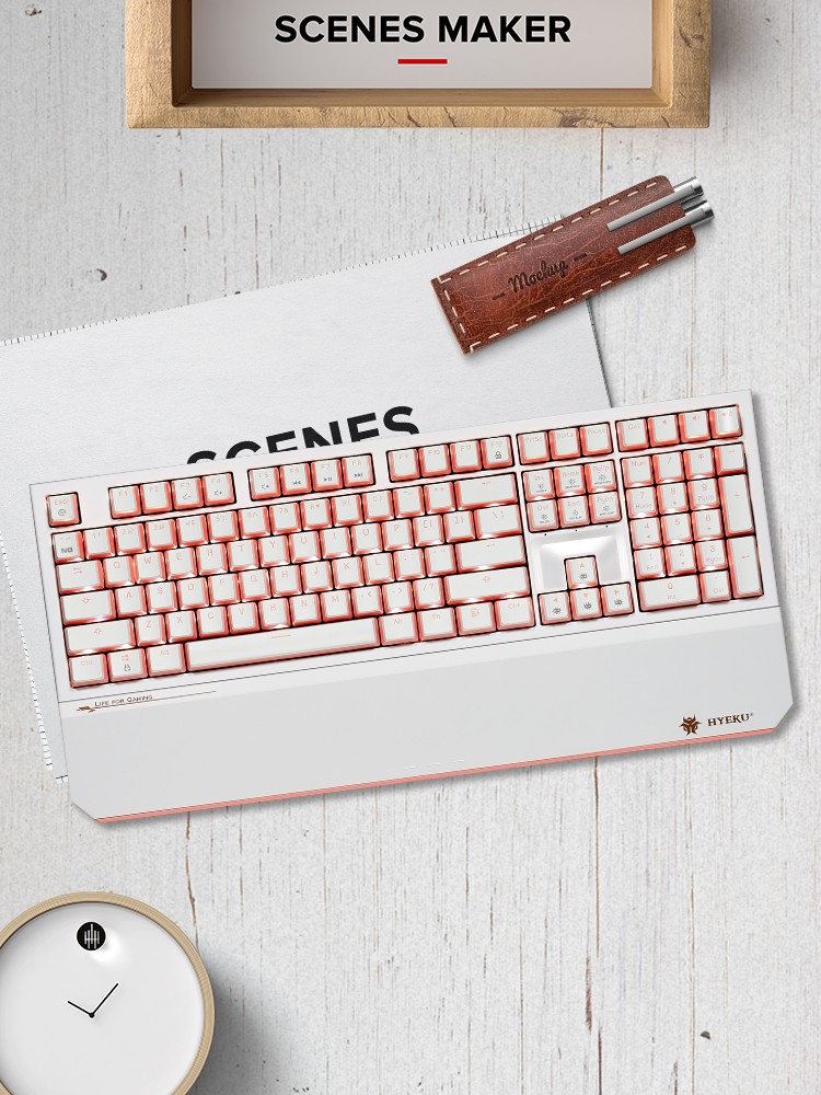 HotSwappable Kailh Box Switches Wireless 108 Full Sized Backlit NKRO