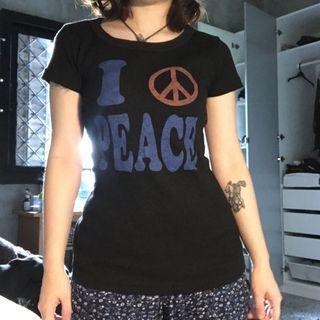 I Love Peace Sign Graphic Tee