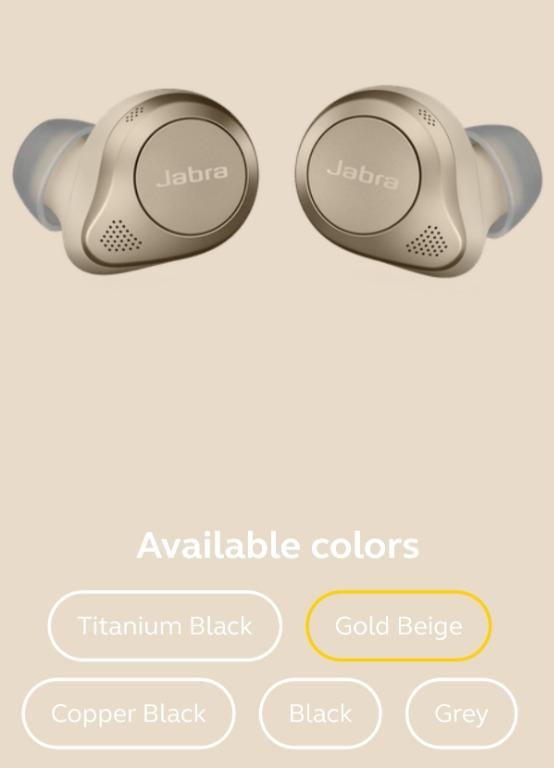 Jabra elite 85t gold clearance