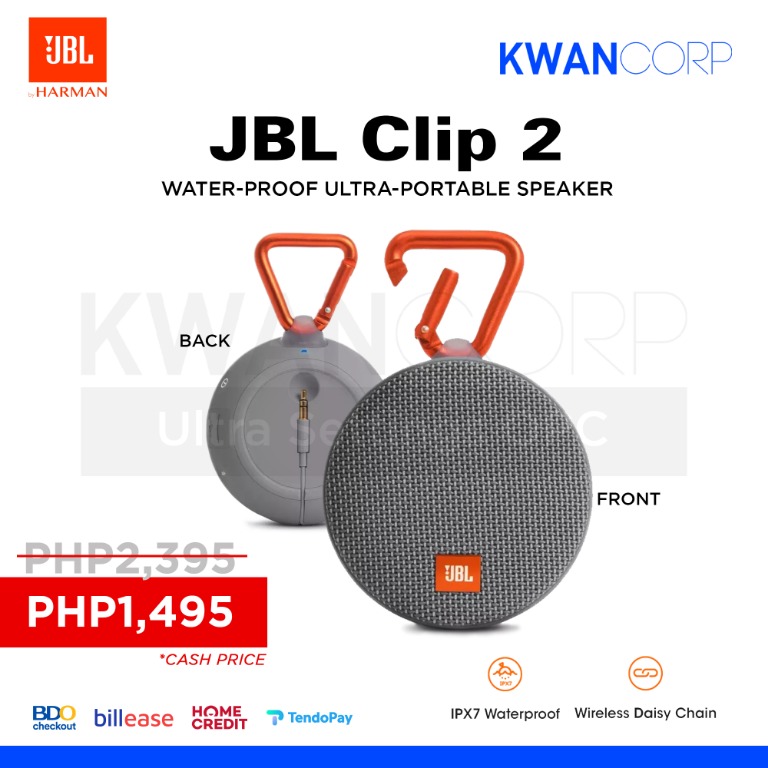 JBL CLIP 2 GRAY WATER-PROOF ULTRA