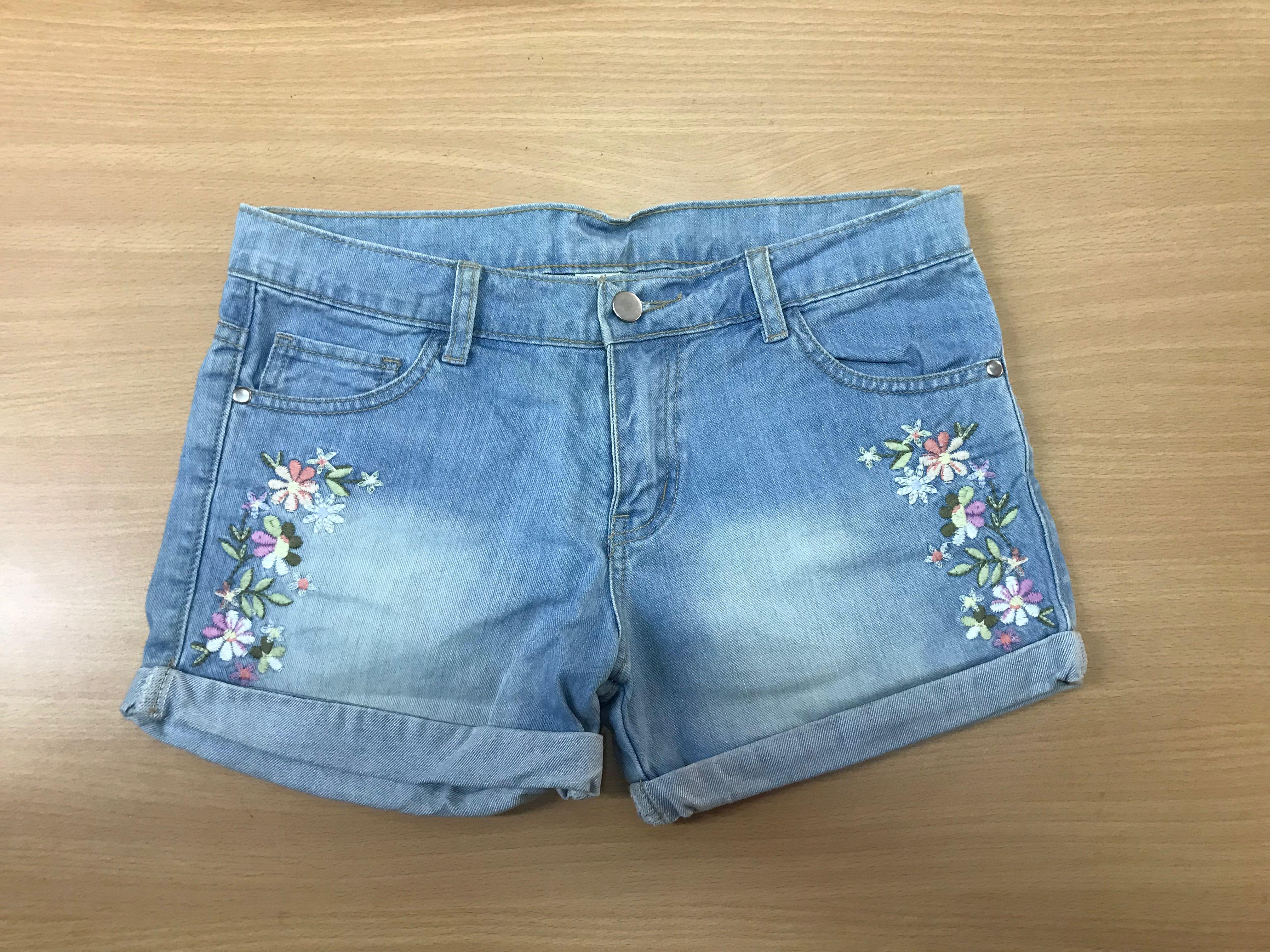 Jeans Maong Floral Teens Womens Shorts 