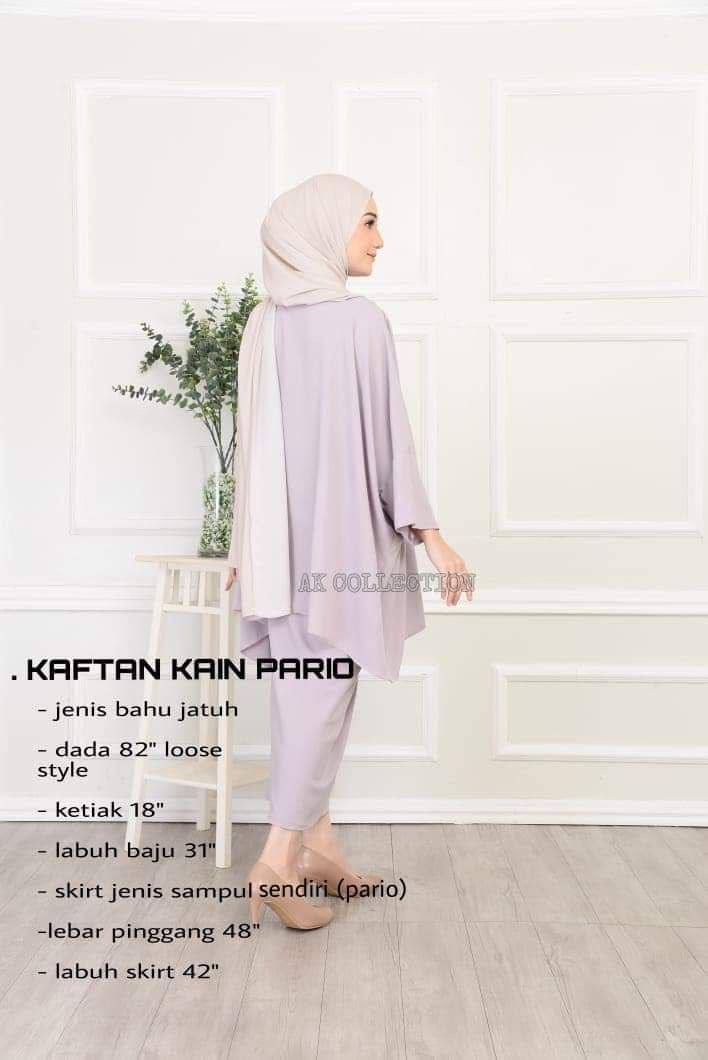 Kaftan Kain Pario 2 Style Women S Fashion Muslimah Fashion Kaftans