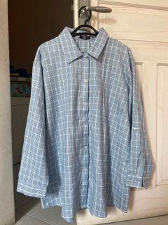 Kemeja Kotak Soft Blue