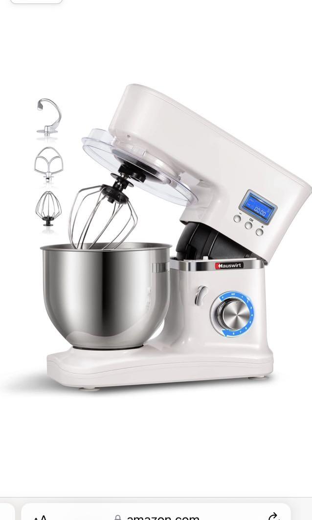 HAUSWIRT 3In1 1000w stand mixer Metal Gear TiltHead Dough Mixers