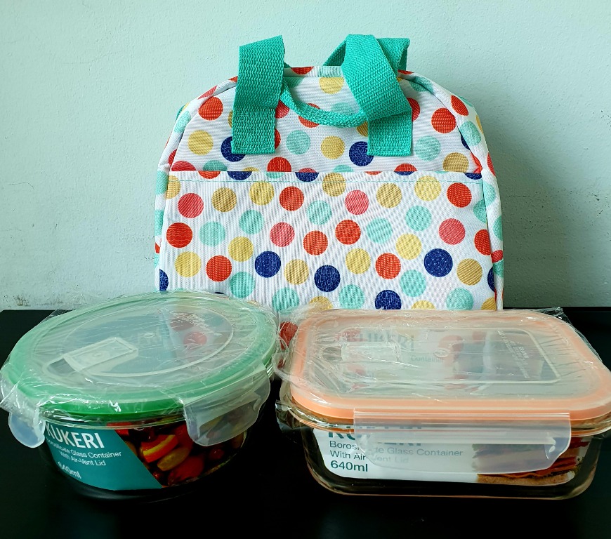 KUKERI Thermal Glassware Lunch Box, Furniture & Home Living