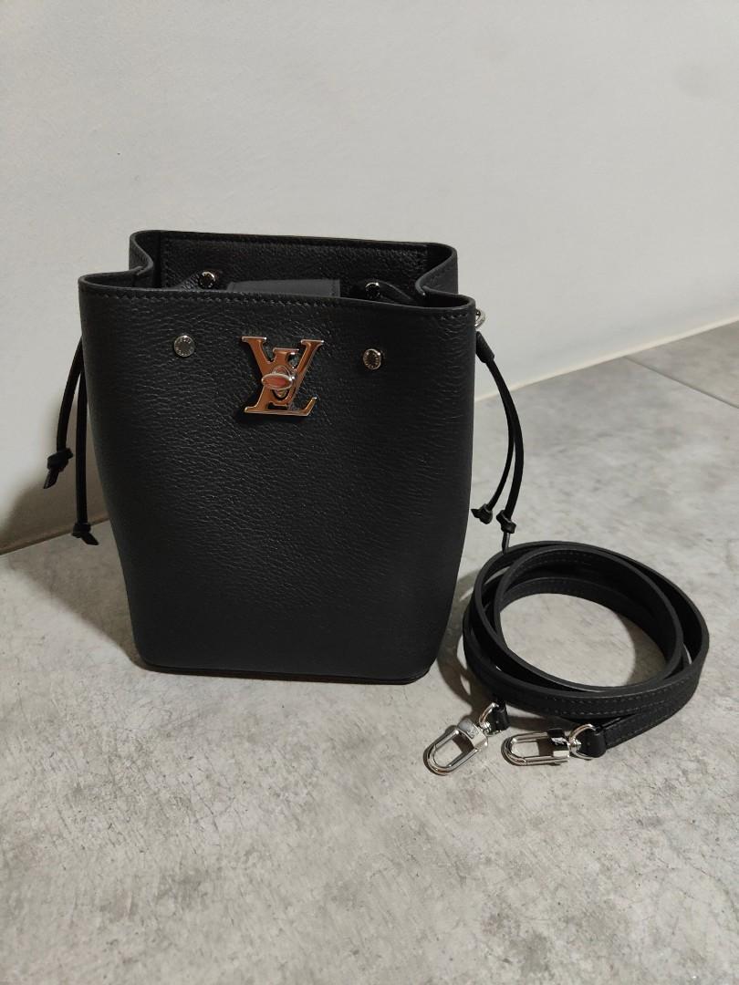 LOUIS VUITTON LV NANO LOCKME BUCKET GREIGE (M69205), Luxury, Bags & Wallets  on Carousell