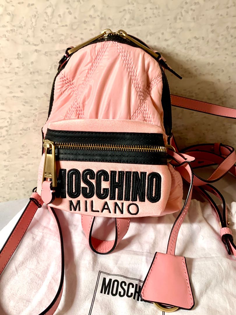 Moschino mini quilted backpack hot sale