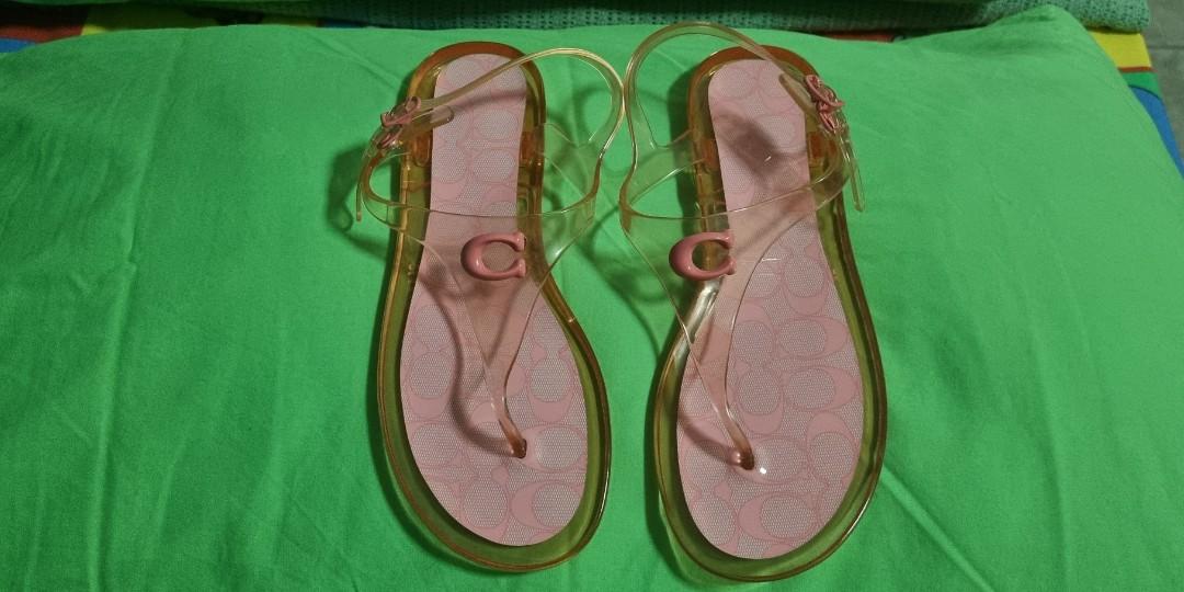 Natalee Jelly Sandals (COACH), Women's Fashion, Footwear, Flats on Carousell