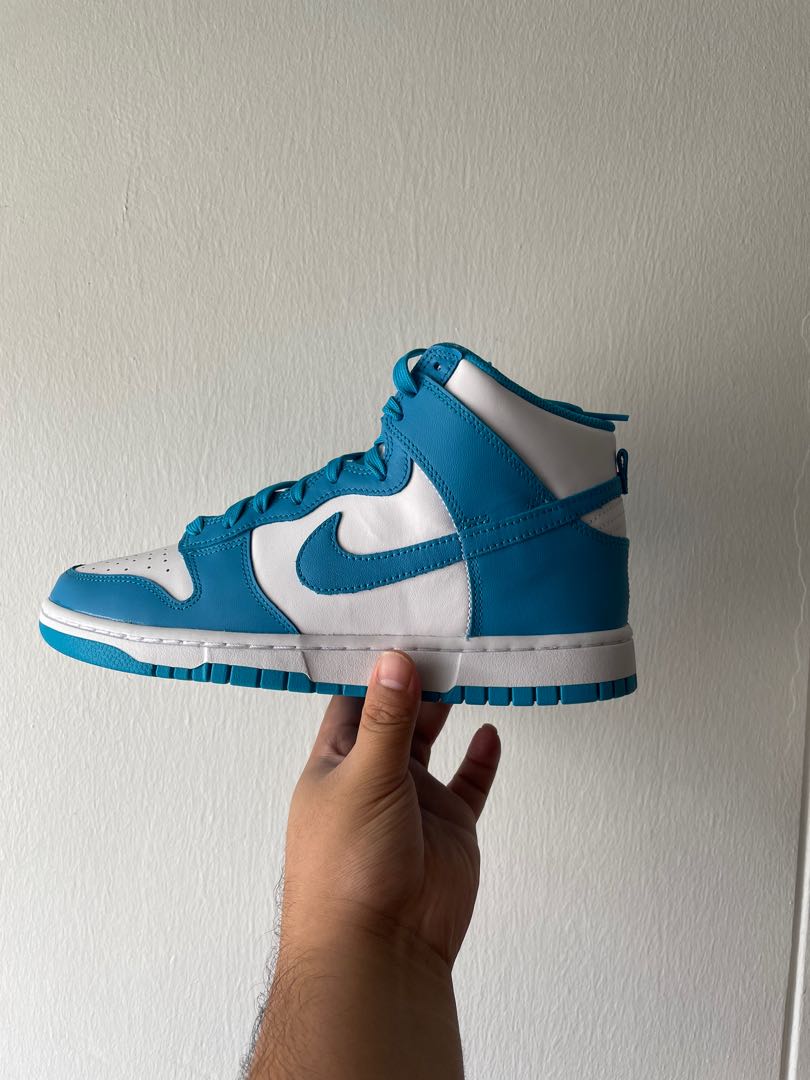 Below RTP* Nike Dunk High Laser Blue, Men's Fashion, Footwear, Sneakers on  Carousell