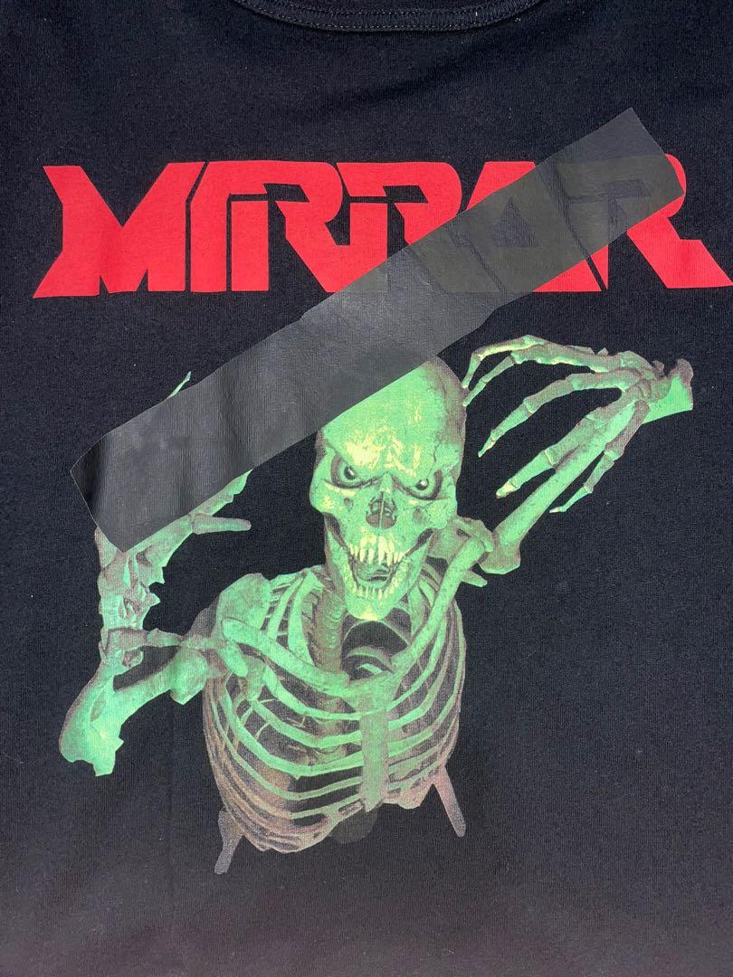 off white skull mirror tee