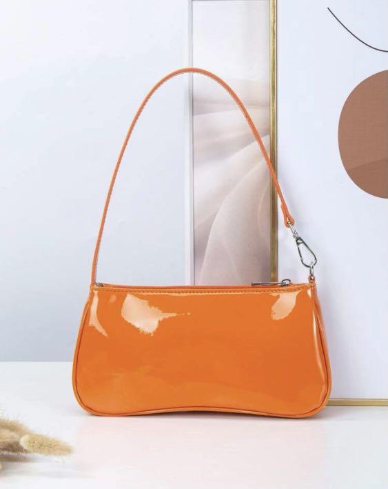 Orange baguette bag online