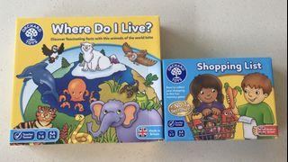 Original Latest Version Orchard Toys Shopping List & Where do I live game?