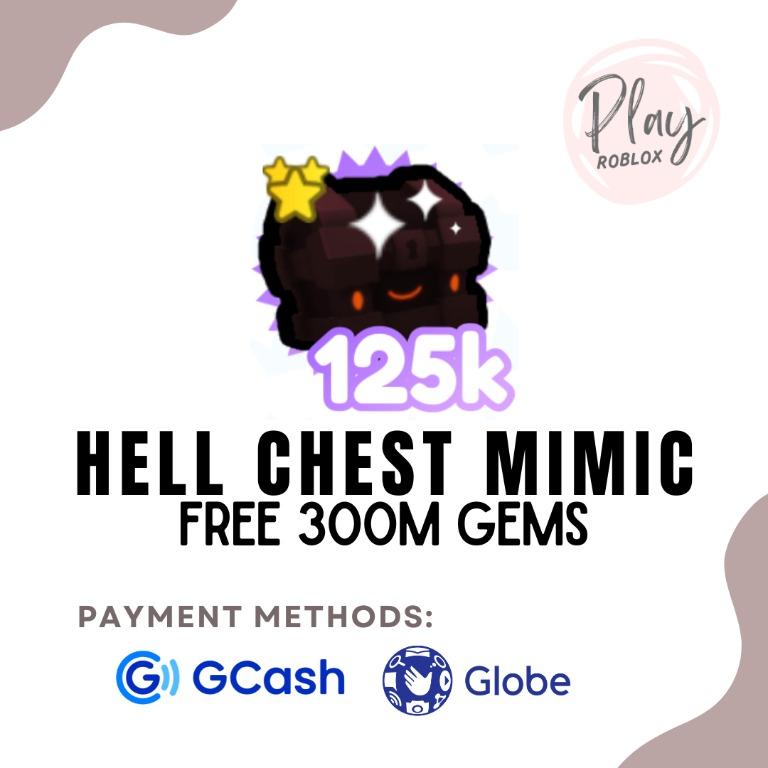 Pet Simulator X Exclusive Hell Chest Mimic with Free 300 Million Gems