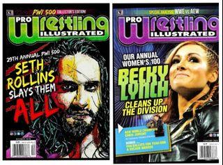 Pro Wrestling Illustrated Magazine Set of 2 Seth Rollins and Becky Lynch (Power Couple/Real Life Couple ♥️)