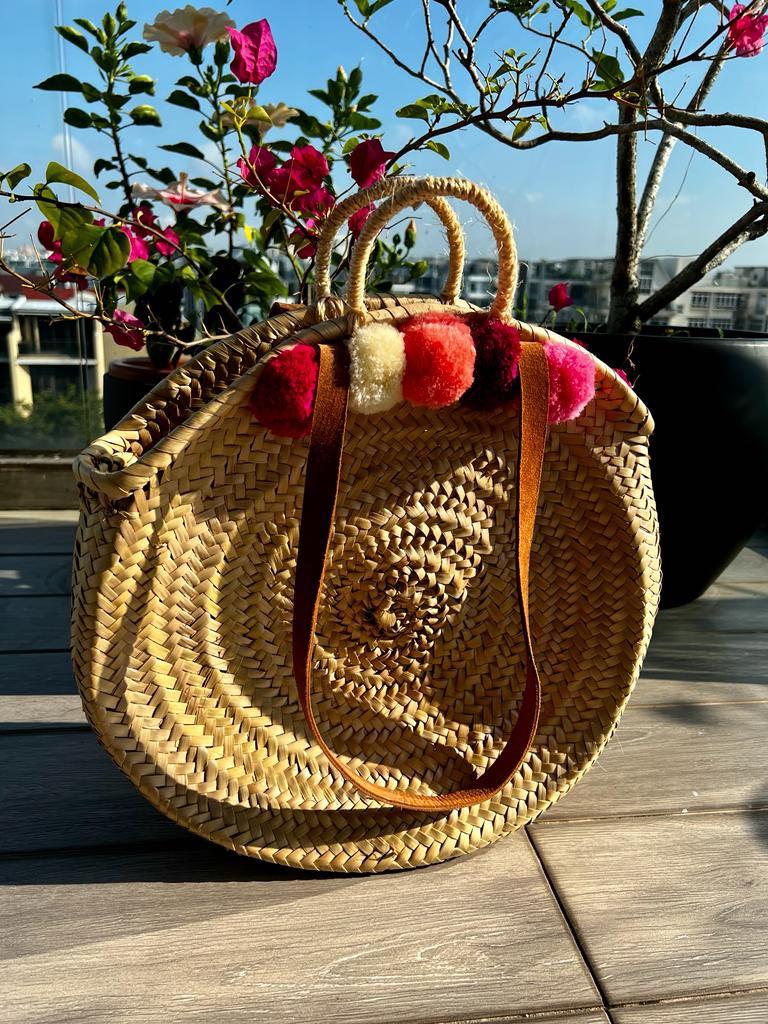 Wicker discount market bag