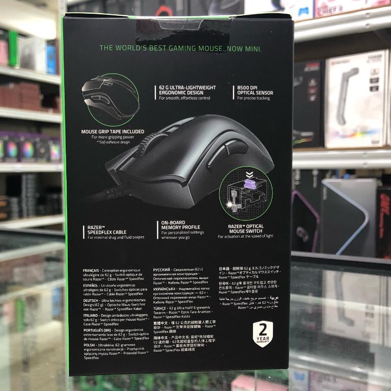 Razer DeathAdder V2 Mini Optical Switch Gaming Mouse with Chroma RGB,  Computers & Tech, Parts & Accessories, Mouse & Mousepads on Carousell