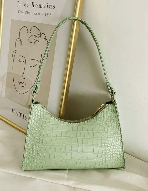 Sage green outlet baguette bag