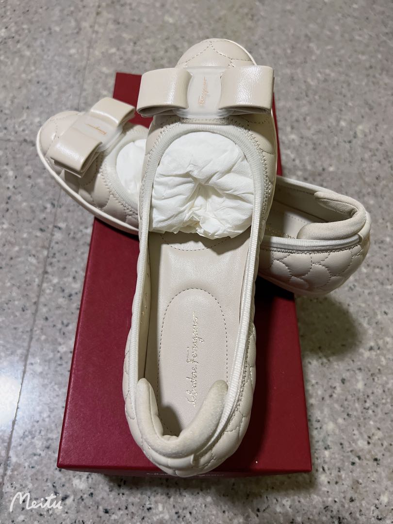 Salvatore Ferragamo Savina Quilted Ballerina Women s Fashion