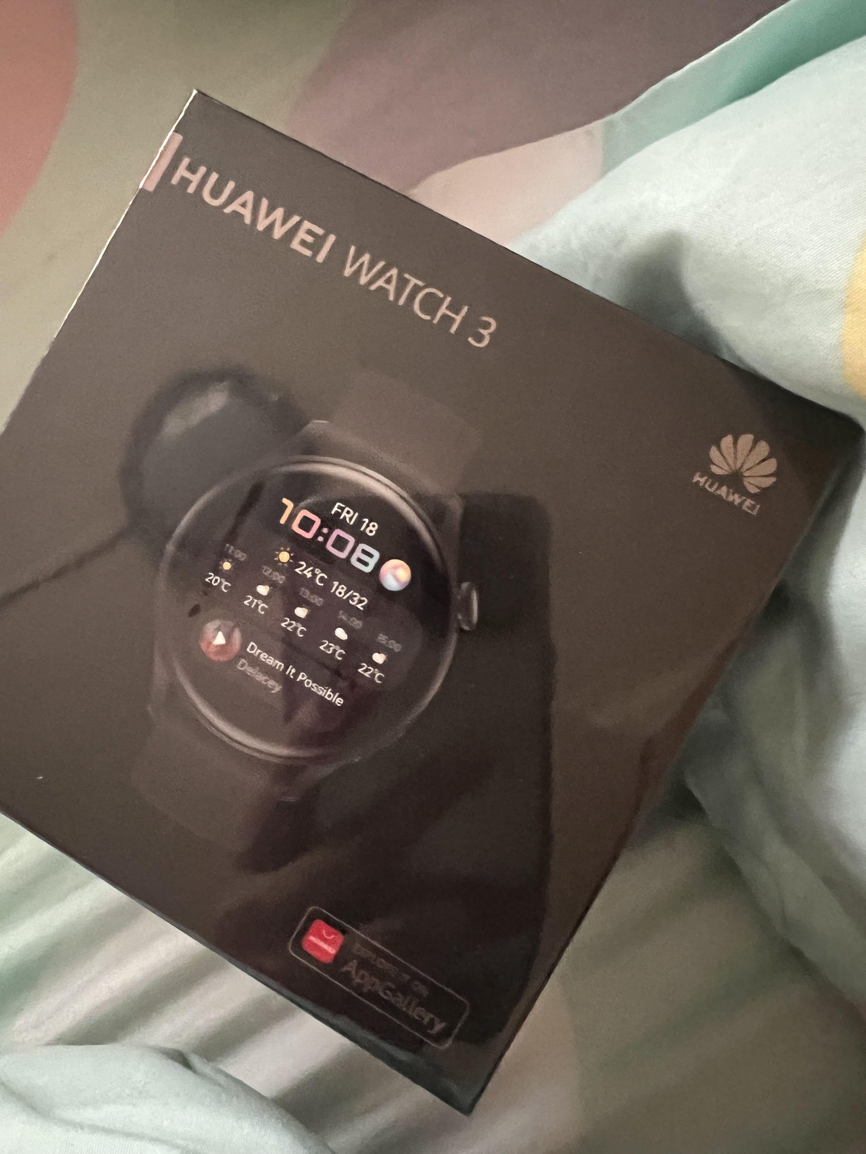SEALED* HUAWEI WATCH 3 46MM ACTIVE, Mobile Phones \u0026 Gadgets, Wearables \u0026 Smart  Watches on Carousell