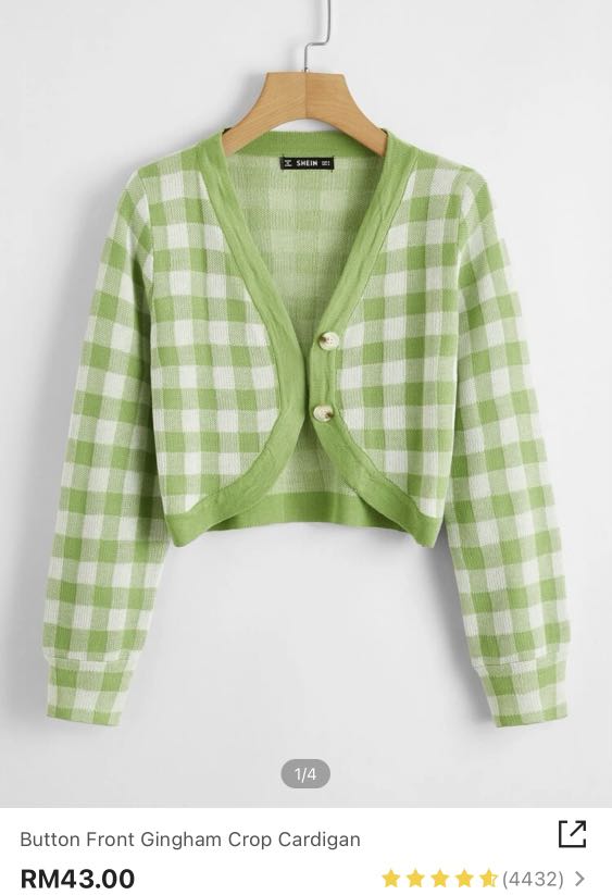 shein cardigan crop
