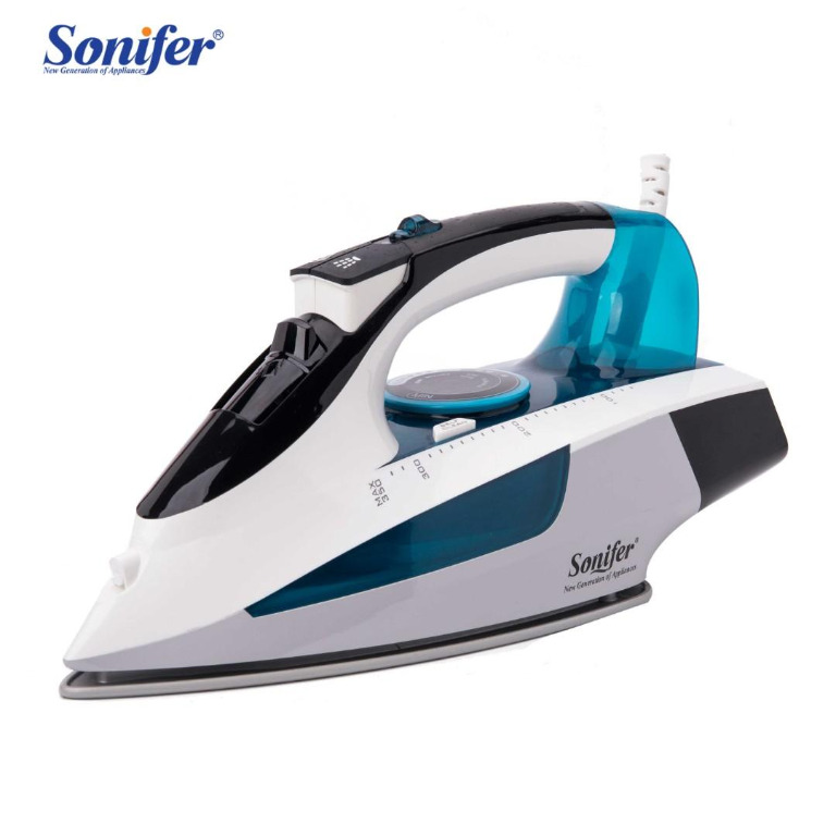 Steam Iron 2600W Steam Iron Hand Held Ceramic Soleplate Travel Iron Ironing Sonifer Electric Iron Color : Blue