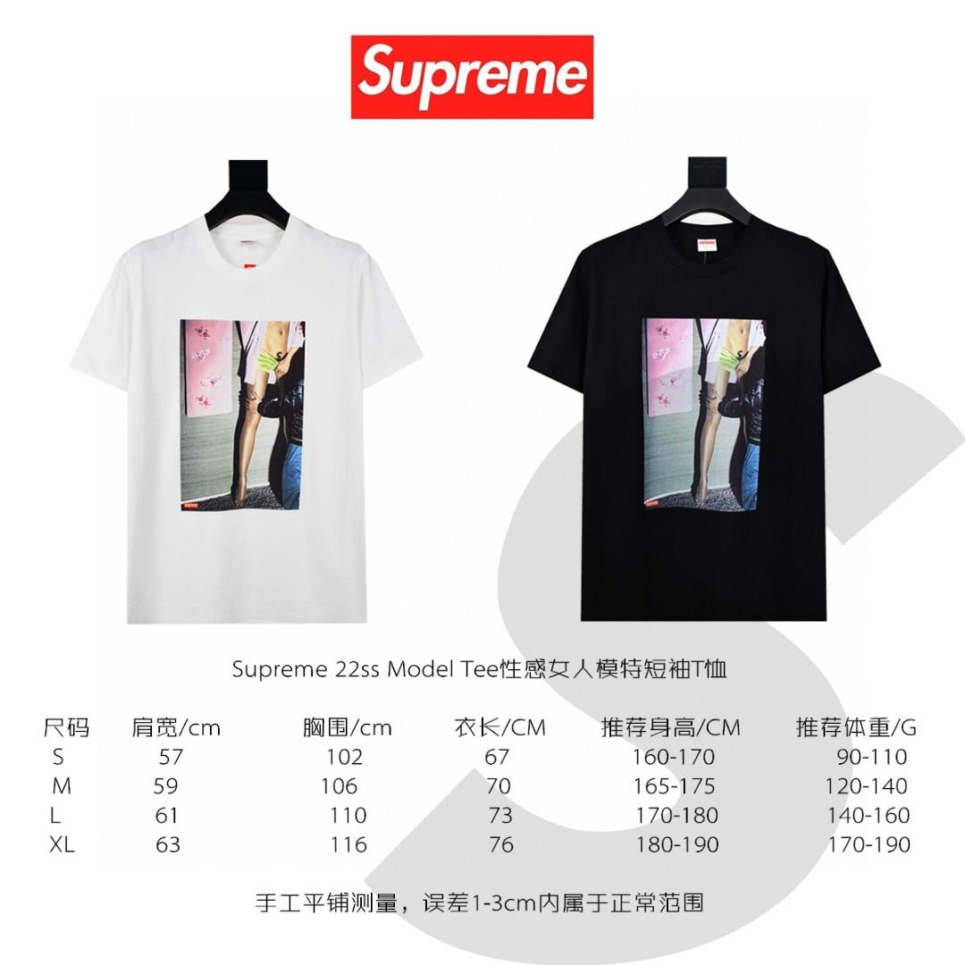 Supreme 22ss Model Tee性感女人模特短袖T恤, 男裝, 上身及套裝