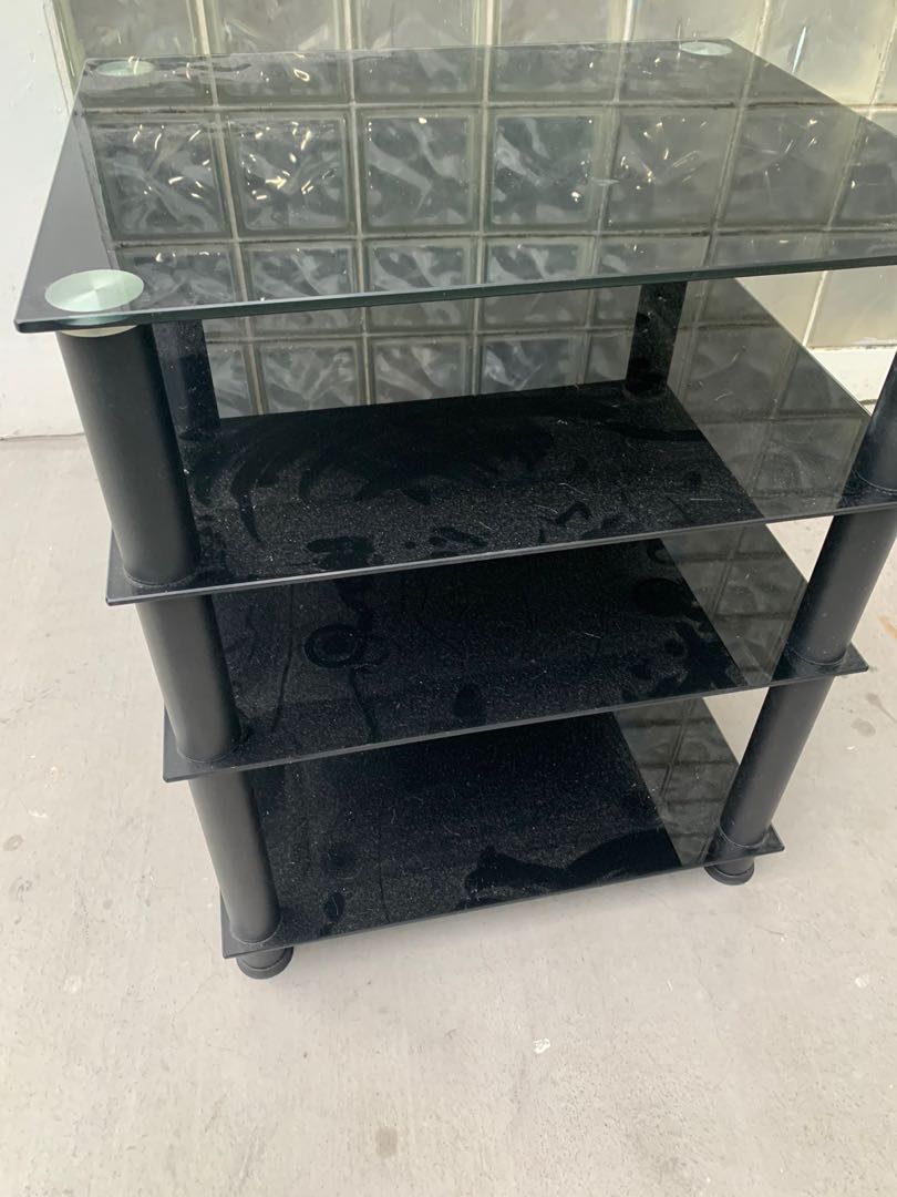 Tempered glass rack, Furniture & Home Living, Furniture, Shelves, & Racks on Carousell