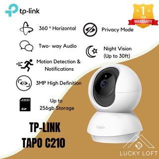 TP Link Tapo C210 3.0 Megapixels Pan Tilt 360° 1080p Night Vision Home Security Wi-Fi Camera Two-way Audio WiFi Camera Wireless CCTV Surveillance Baby Camera Indoor IP Cam CCTV Camera Connect to Cellphone TP-Link TPLINK Wi-Fi New Arrival