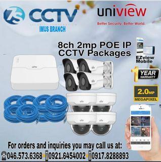 UNIVIEW 8CH 2MP POE IP CCTV PACKAGES