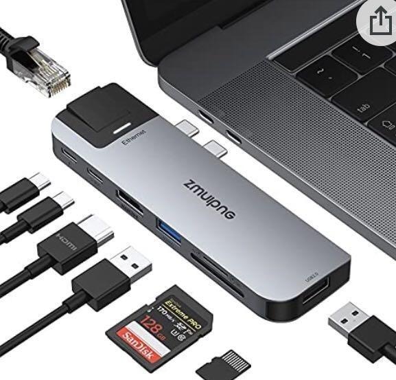 USB C Adapter for MacBook Pro MacBook Air 13 15 16inch 2020/2019/2018