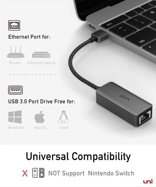 USB to Adapter, uni Driver Free USB 3.0 to 100/1000 Gigabit