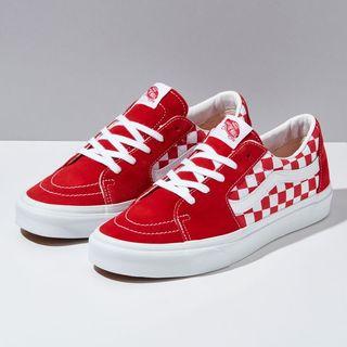 U.P $89 Vans Canvas Suede Sk8-Low (Suede Racing Red) BNIB