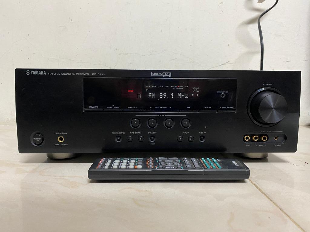 YAMAHA HTR 6230 收音/AV環繞擴大機 家庭劇院 5.1聲道 (DTS、AC3、PCM)有原廠遙控器, 耳機及錄音音訊設備