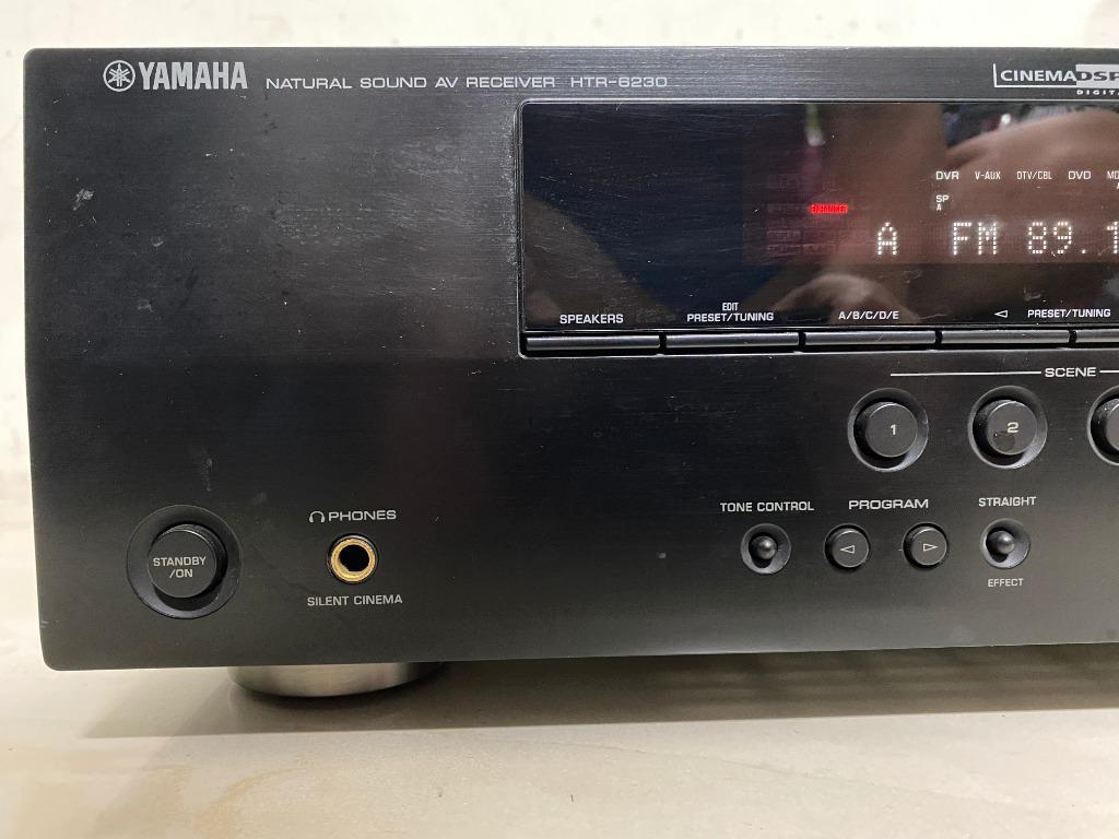 YAMAHA HTR 6230 收音/AV環繞擴大機 家庭劇院 5.1聲道 (DTS、AC3、PCM)有原廠遙控器, 耳機及錄音音訊設備
