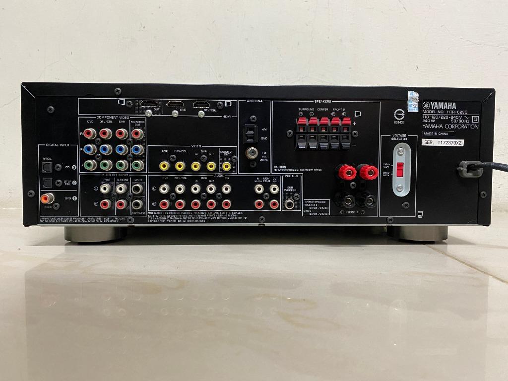 YAMAHA HTR 6230 收音/AV環繞擴大機 家庭劇院 5.1聲道 (DTS、AC3、PCM)有原廠遙控器, 耳機及錄音音訊設備