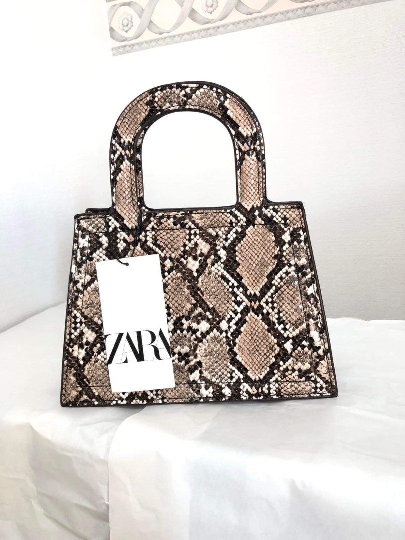 Zara Handbag  Zara handbags, Snake skin handbag, Zara