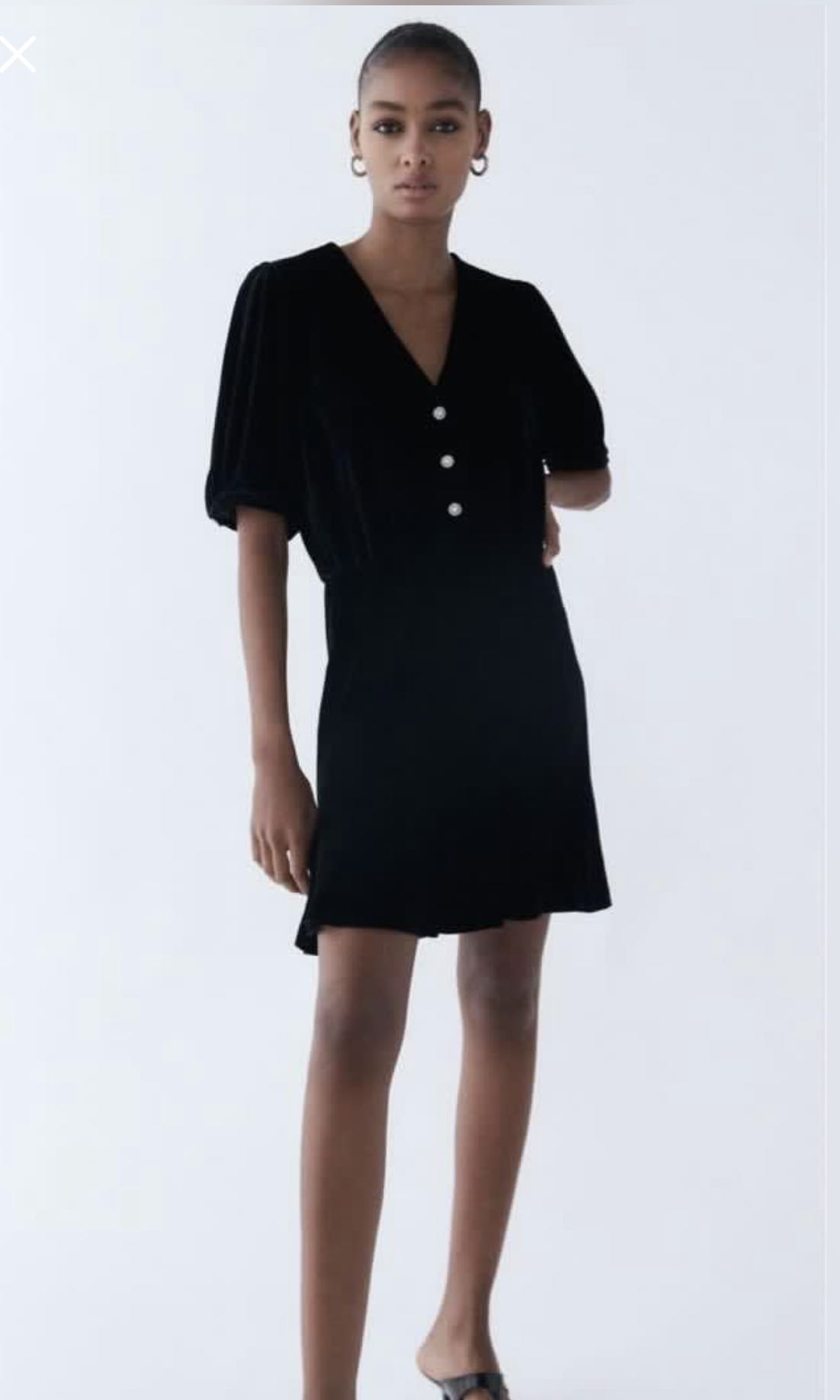Zara velvet sale mini dress