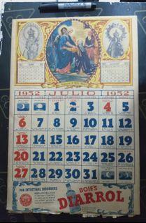 1952 Religious Calendar Julio(July)