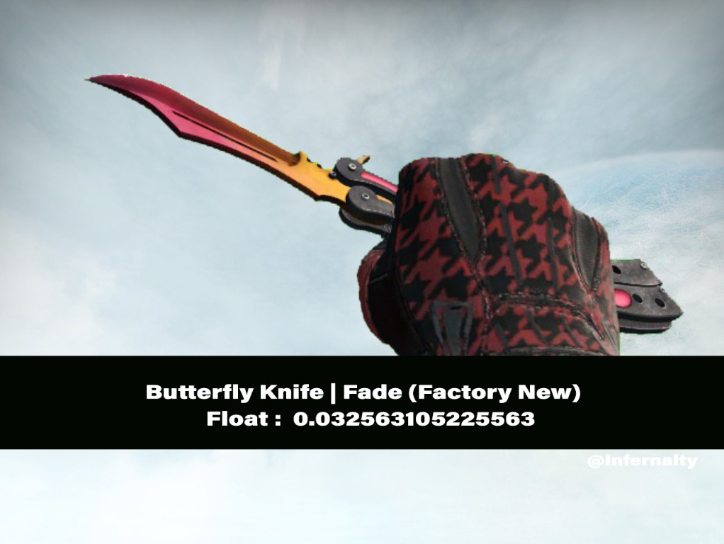 (92 FADE) Butterfly Knife Fade FN CSGO SKINS KNIVES, Video Gaming