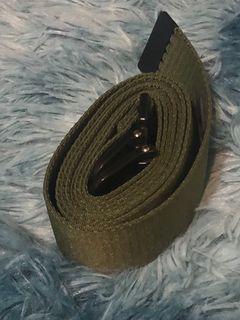街頭風 軍綠色 長版腰帶