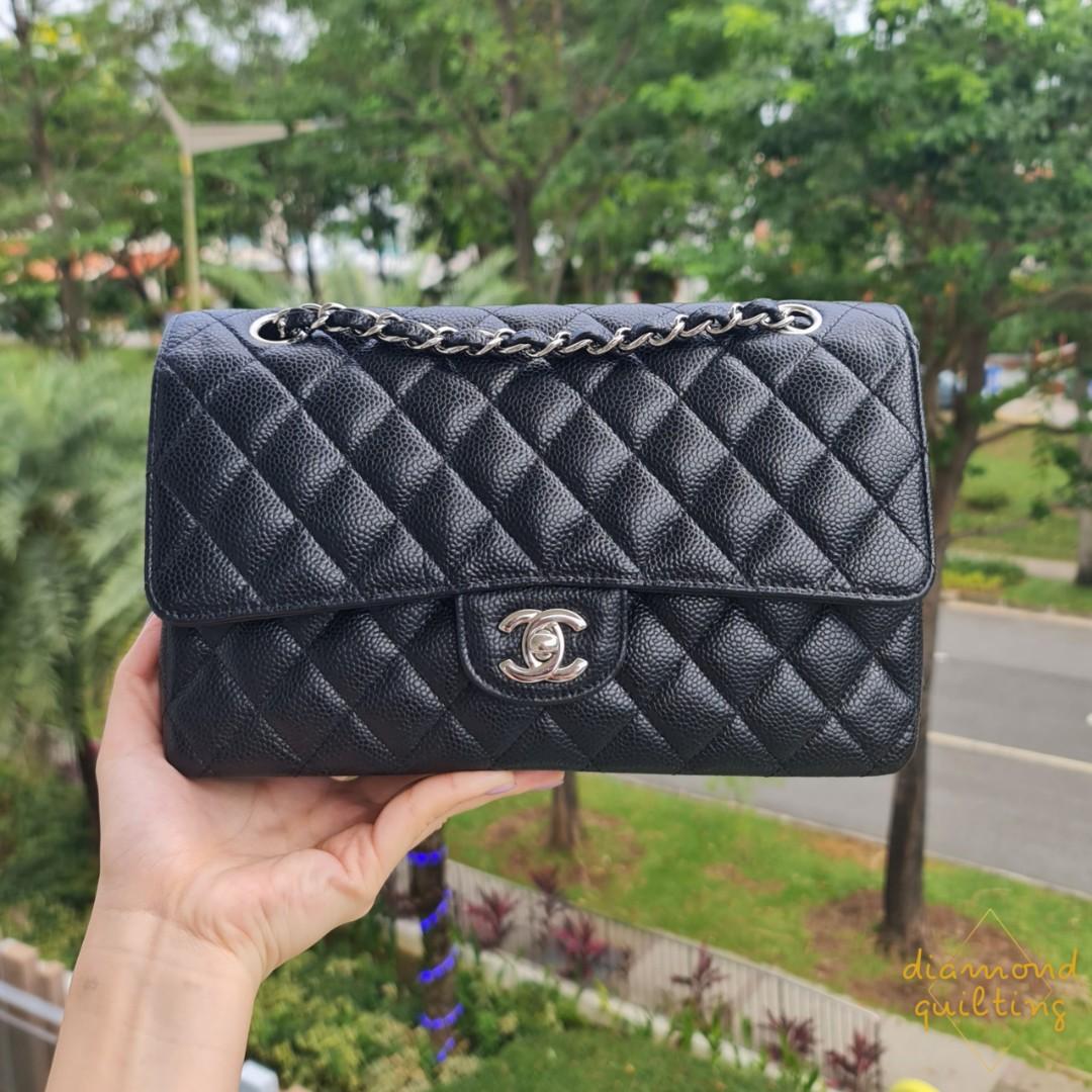 Chanel Caviar Quilted Jumbo Double Flap Black with Silver Hardware