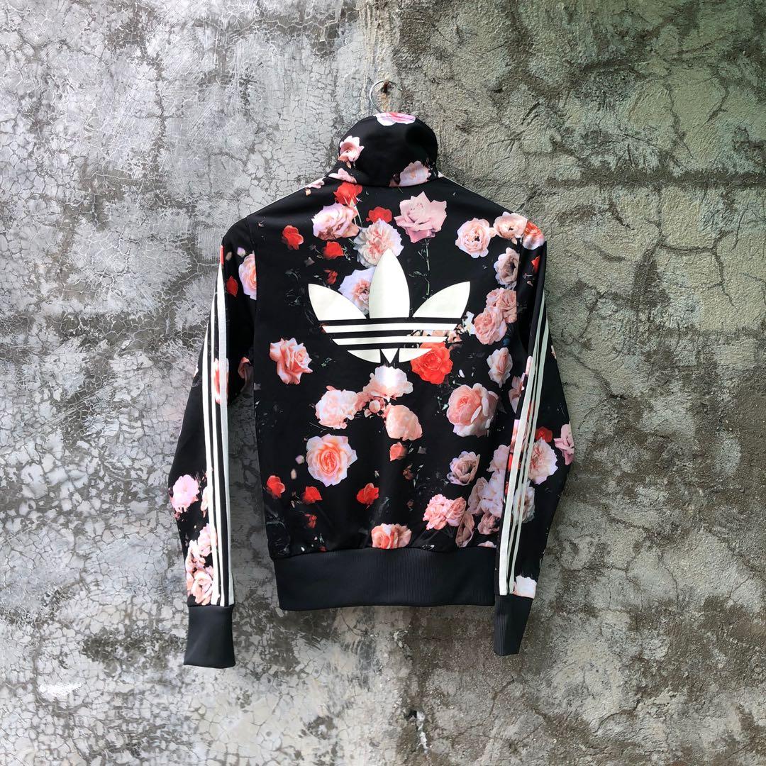 Adidas track hotsell jacket floral