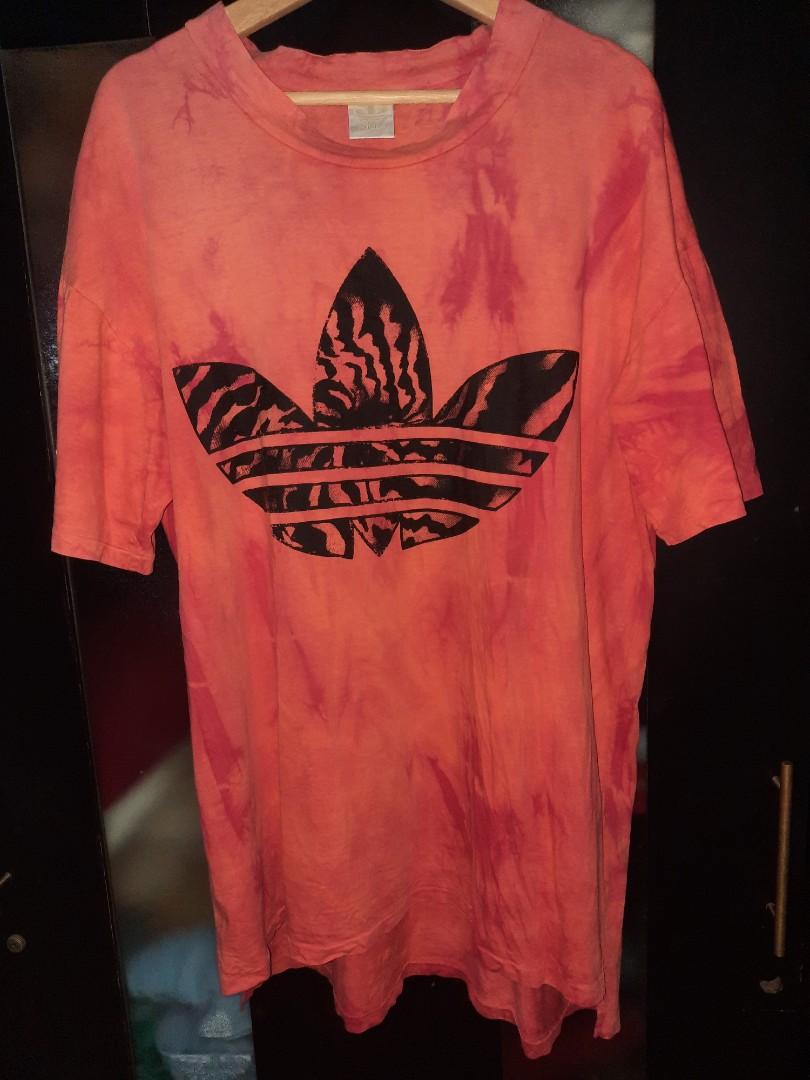 Adidas tie dye t shirt 63*79 kaos jumbo tinggi besar gede big logo