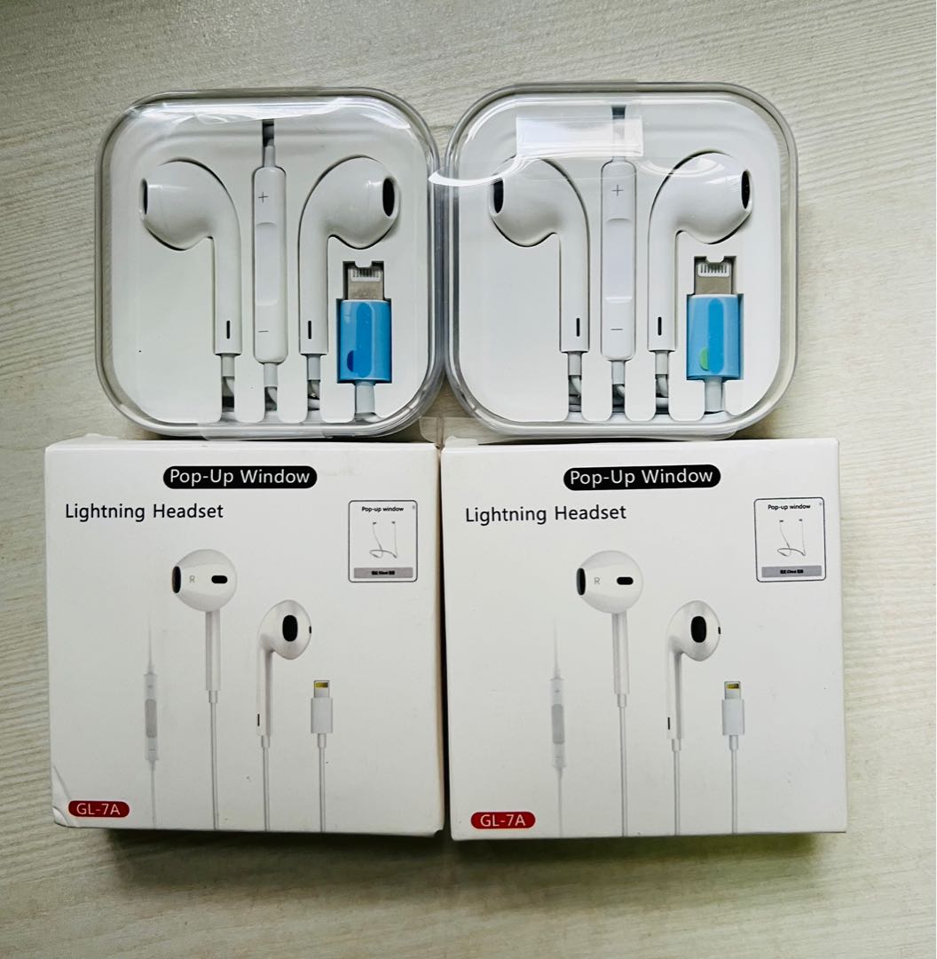 Lightning cable earpiece for apple phone 2 for 1 price Audio Earphones on Carousell